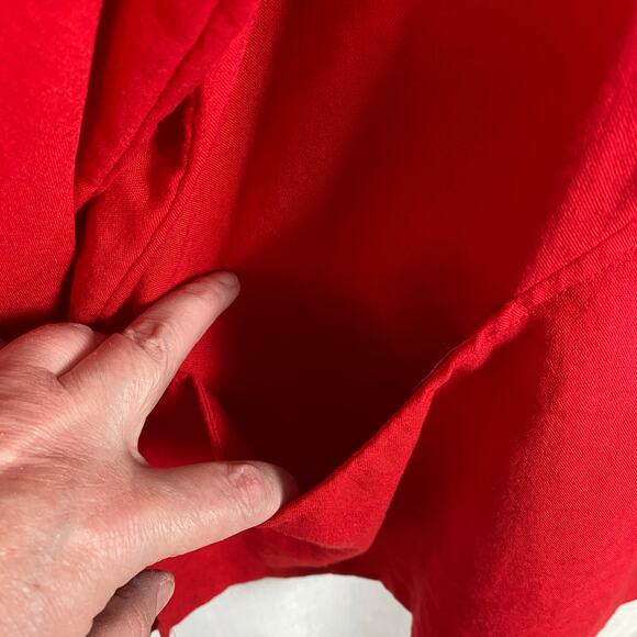 Ali Miles Christmas Red Button Front Blouse Sz.3X - Picture 6 of 11